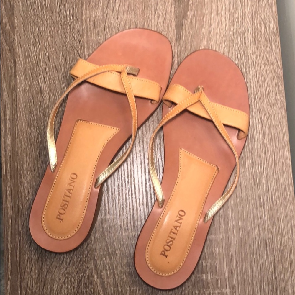 Made in Italy, Positano Leather Flip-Flops